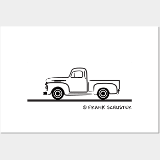 1952 Ford F 150 Black Posters and Art